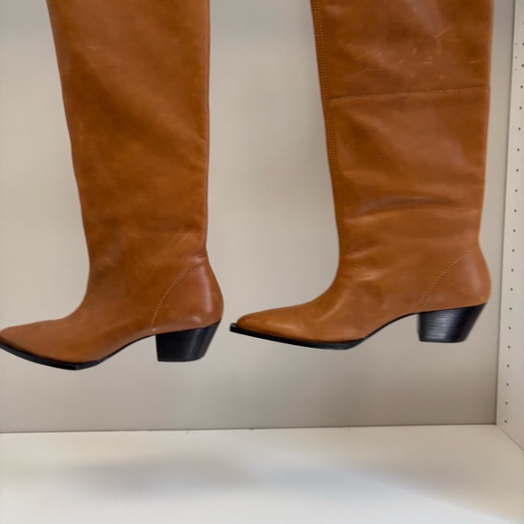 Zara Leather Knee High Boots - Picture 3 of 6